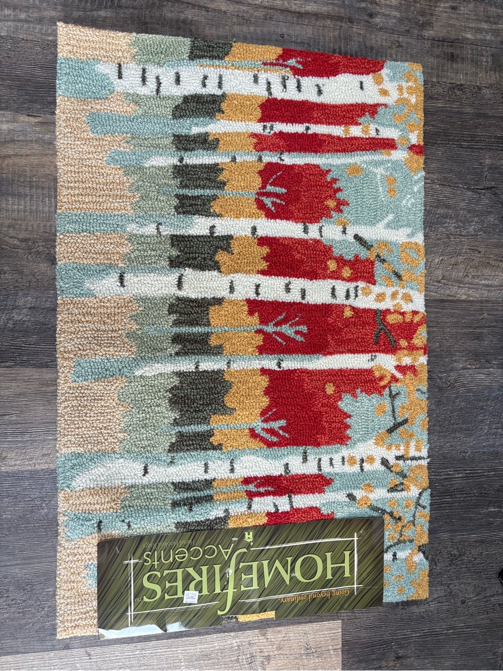 Multicolor Woodland Birch Accent Rug